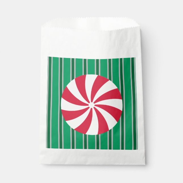 Bolsa De Papel Navidades divertidos y aficionados Peppermint Cand (Anverso)