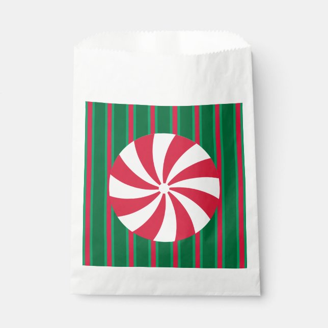 Bolsa De Papel Navidades divertidos y aficionados Peppermint Cand (Anverso)