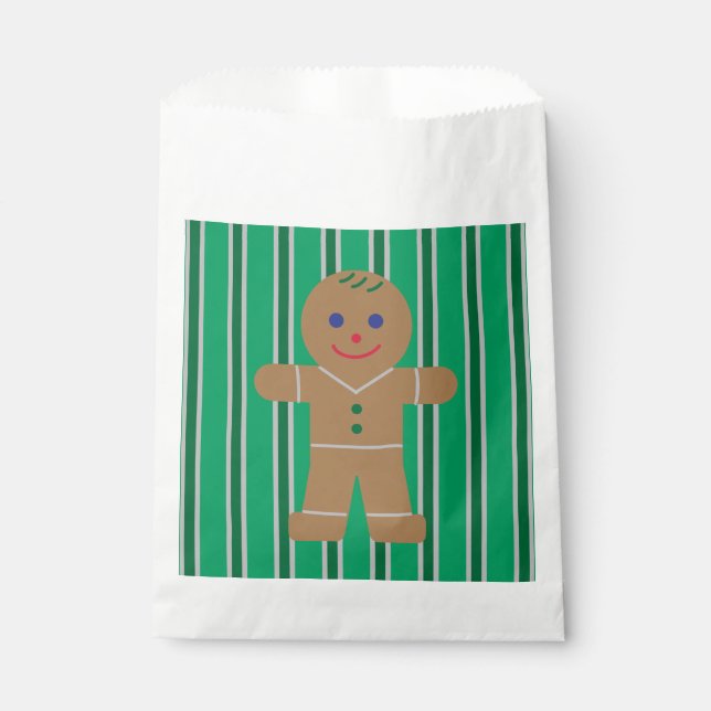 Bolsa De Papel Navidades divertidos y amables hombre pan de jengi (Anverso)