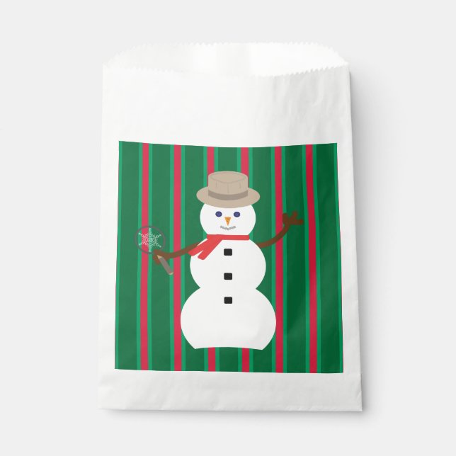 Bolsa De Papel Navidades divertidos y entusiastas Detective Snowm (Anverso)