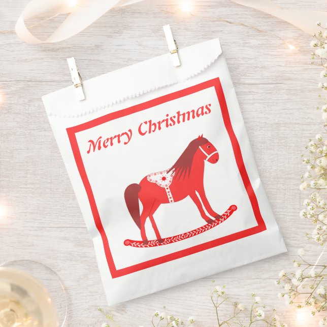 Bolsa De Papel Navidades escandinavos Personalizado de caballos r (Cortado)