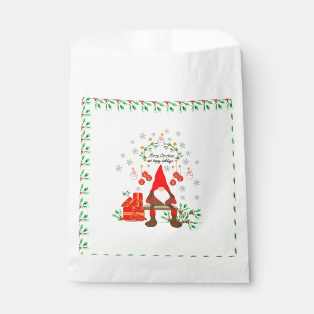 Bolsa De Papel Navidades favorecen los bolsos (Anverso)