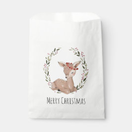 Bolsa De Papel Navidades Fawn Wreath
