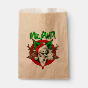 Bolsa De Papel navidades feos saludan a santa pentagram