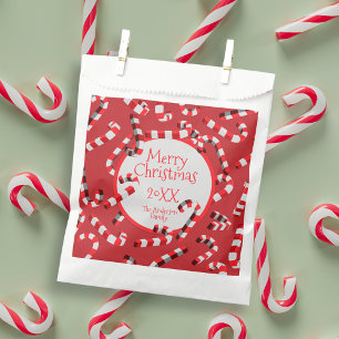 Bolsa De Papel Navidades festivos de caña de candy rojo y blanco