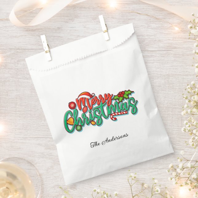 Bolsa De Papel Navidades festivos personalizados favorecen la bol (Cortado)