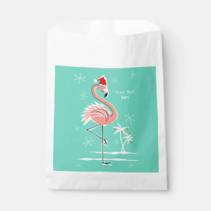 Bolsa De Papel Navidades Flamingo Bolso de favores de texto