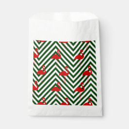 Bolsa De Papel navidades flamingo chevron green