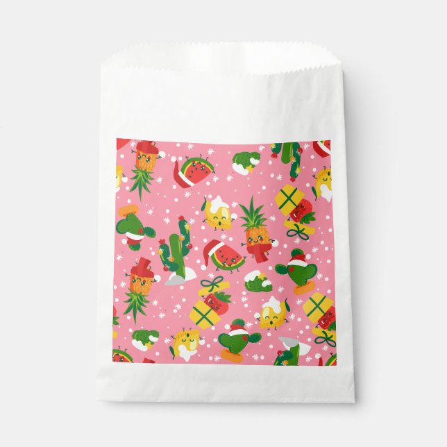 Bolsa De Papel navidades fruta fresa sandía limón (Anverso)