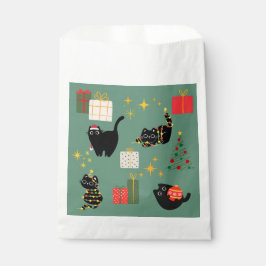 Bolsa De Papel Navidades Gatos Negros