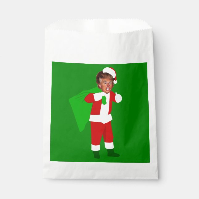Bolsa De Papel navidades graciosos de santa donald trump (Anverso)