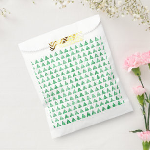 Bolsa De Papel Navidades Green Nieve copos de nieve Estrellas Árb