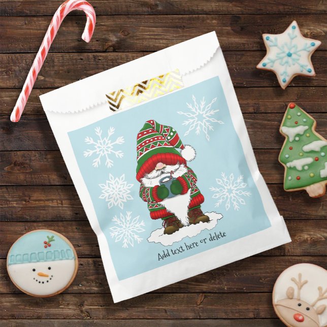 Bolsa De Papel Navidades Green Red Gnome Cute (Subido por el creador)