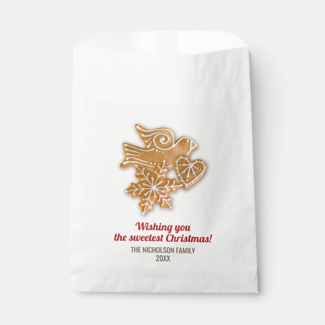 Bolsa De Papel Navidades Holiday Gingerbread Cookie Exchange (Anverso)