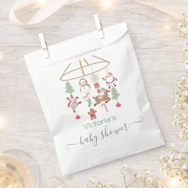 Bolsa De Papel Navidades Holiday Mobile Baby Shower (Cortado)