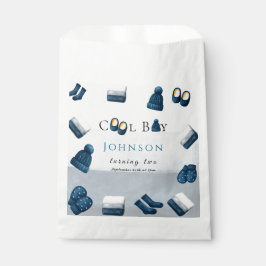 Bolsa De Papel navidades invierno cálido muchacho que cumple dos