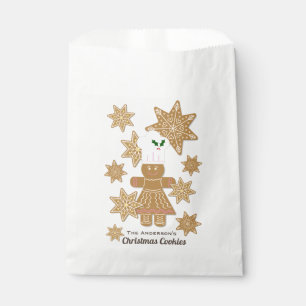 Bolsa De Papel Navidades Las cookies de Gingerbread Personalizada