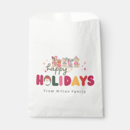 Bolsa De Papel Navidades lindos familia de perros modernos