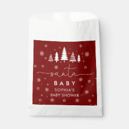 Bolsa De Papel Navidades minimalistas Baby Shower Red
