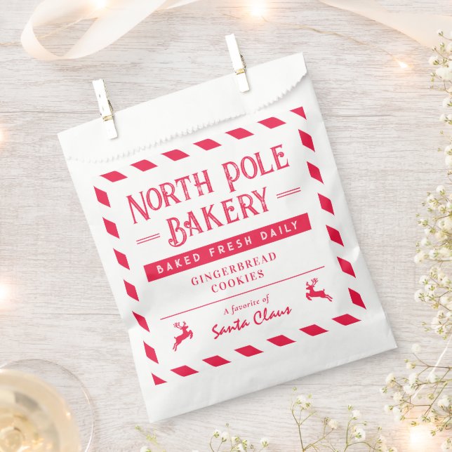 Bolsa De Papel Navidades personalizados de Santa Claus favorecen  (Cortado)