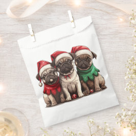 Bolsa De Papel Navidades Pug Dogs