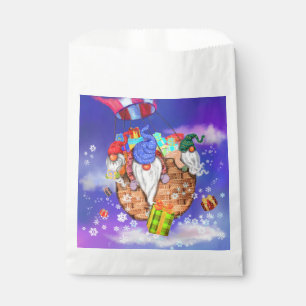 Bolsa De Papel Navidades Regalo Bag Favor Gnomes Volando Regalos