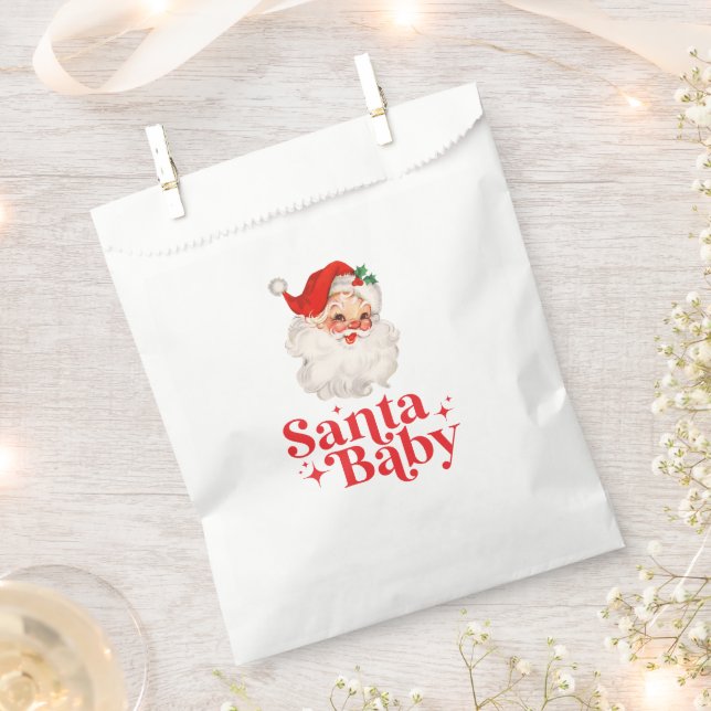 Bolsa De Papel Navidades Retro Santa Baby (Cortado)