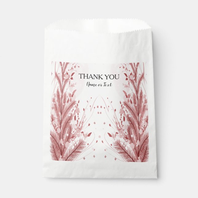 Bolsa De Papel Navidades rojos Pine Tree Snow Decoración Hermosa (Anverso)