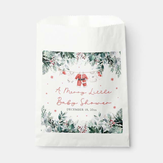 Bolsa De Papel Navidades Ropa De Bebé Un Pequeño Baby Shower (Anverso)