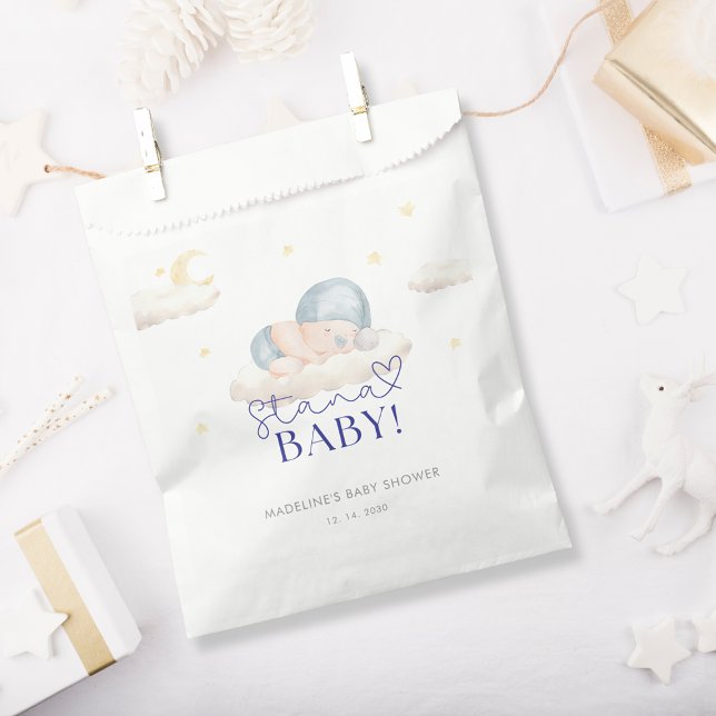 Bolsa De Papel Navidades Santa Baby Boy Shower (Subido por el creador)