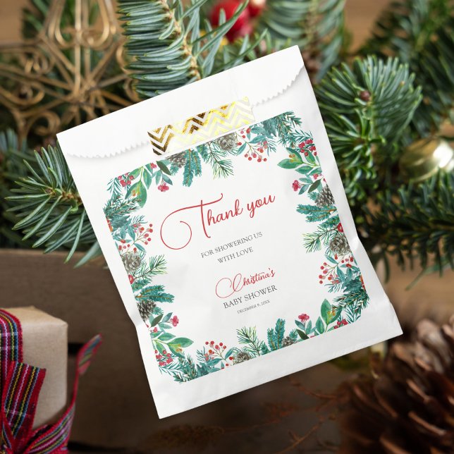 Bolsa De Papel Navidades Santa Bebé Baby Shower neutral de género (Subido por el creador)