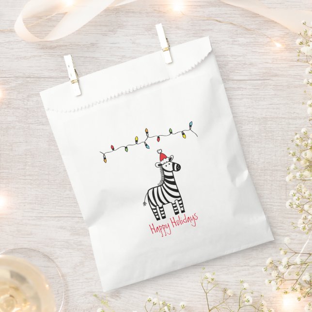 Bolsa De Papel Navidades singulares cebra (Cortado)