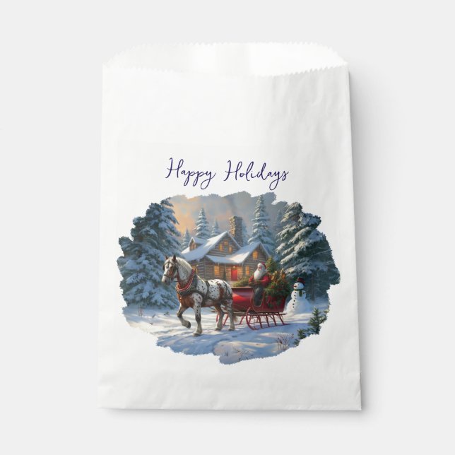 Bolsa De Papel Navidades Sleigh Santa (Anverso)