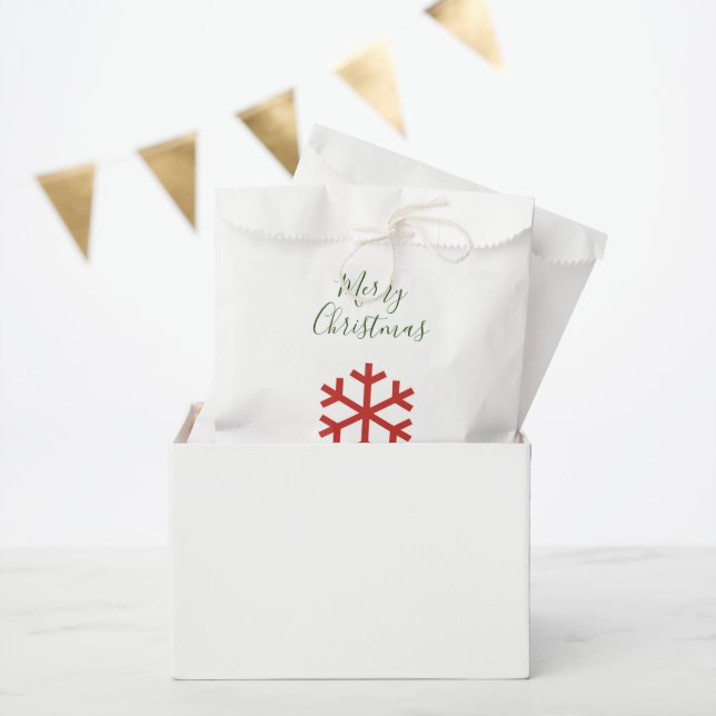 Bolsa De Papel Navidades Snowflake (Fiesta)