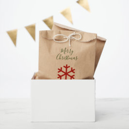 Bolsa De Papel Navidades Snowflake Kraft