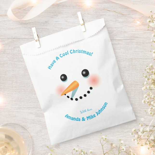 Bolsa De Papel Navidades Snowman (Cortado)