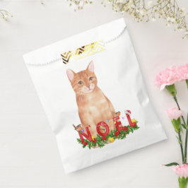 Bolsa De Papel Navidades Tabby Cat Watercolor