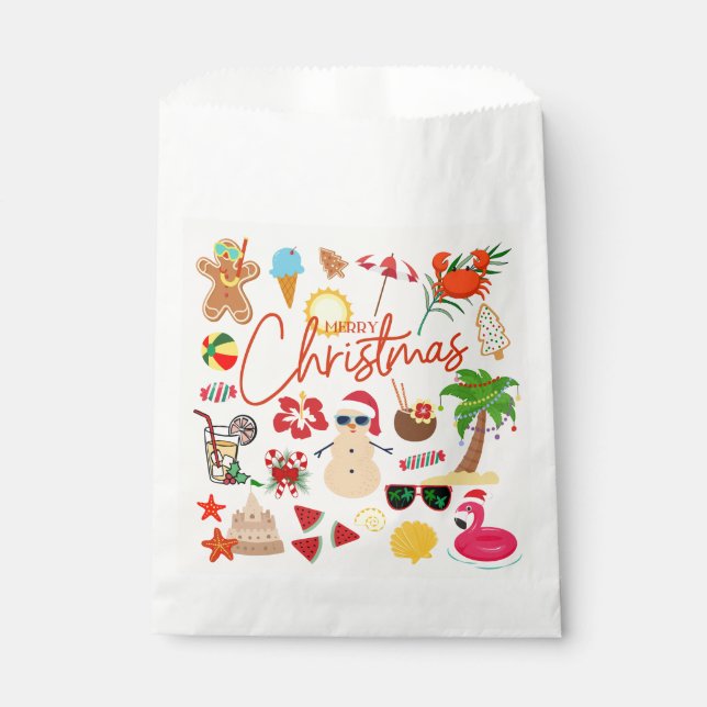 Bolsa De Papel Navidades tropicales (Anverso)