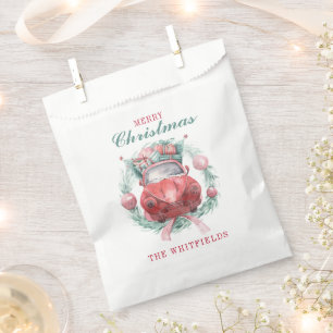 Bolsa De Papel Navidades Vacaciones Wreath Red Car Mateo