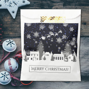 Bolsa De Papel Navidades Village Favor Bag