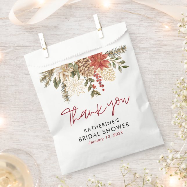 Bolsa De Papel Navidades Winter Bridal Shower (Cortado)