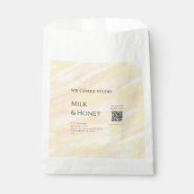 Negocio de velas de soja y miel añade código q r t