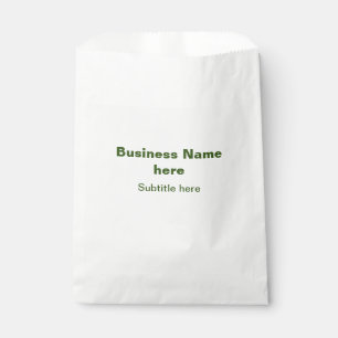 Bolsa De Papel negocio simple agregue su nombre texto código q r
