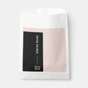 Bolsa De Papel Negrita Moderna Rubor Black Color Block Brand Busi