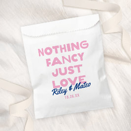 Bolsa De Papel Negrita Tipo moderno Nada Más Fancy Just Love Boda