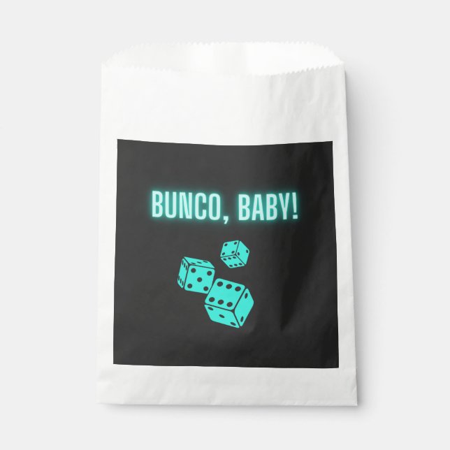 Bolsa De Papel Neon Aqua Bunco Baby   (Anverso)