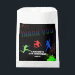 Bolsa De Papel Neon Kids Trampoline Park Birthday Party<br><div class="desc">Neon Kids Trampoline Park Cumpleaños Party Favor Bag</div>