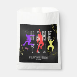 Bolsa De Papel Neon Let's Jump Kids Birthday Fiesta Gracias