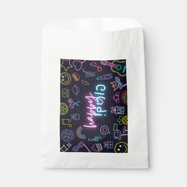 Bolsa De Papel Neon Purim (Anverso)