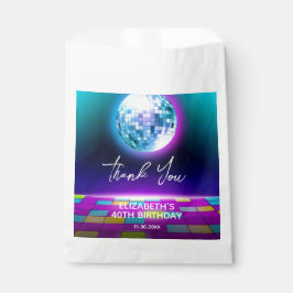 Bolsa De Papel Neon Retro Disco Fiesta Dance Night Birday